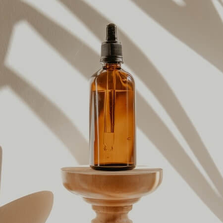 Bottle of aromatherapy oil